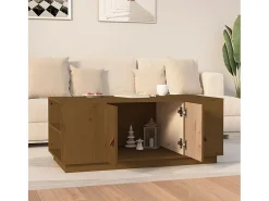 Online Mesa de centro | Mesa de apoio 100x50x41 cm pinho maciço mel Castanho