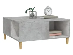 Mesa De Centro| Mesa de centro | Mesa de apoio 80x80x36.5 cm derivados madeira cimento Cinzento