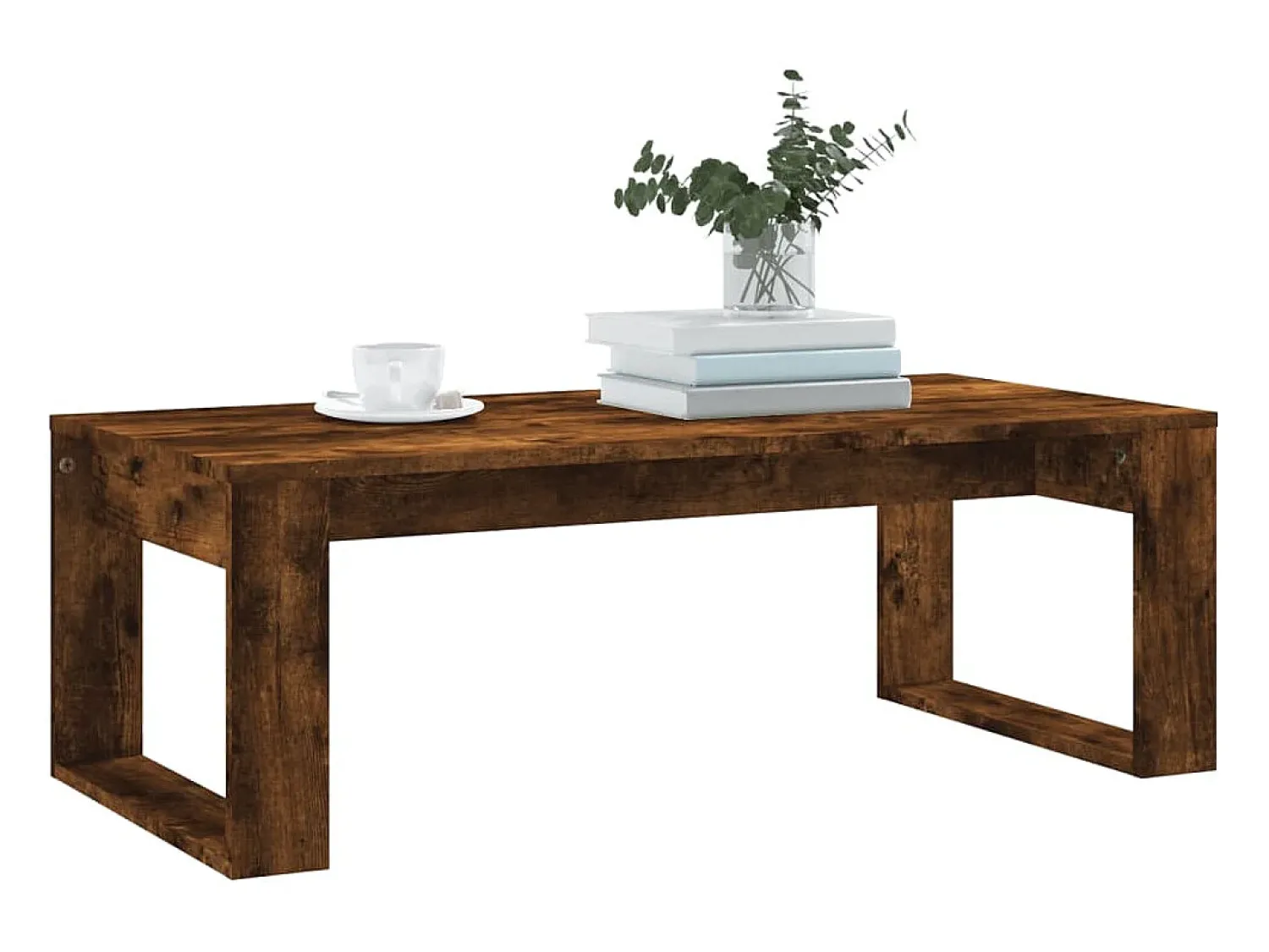 Discount Mesa de centro | Mesa de apoio 102x50x35 cm derivados madeira carvalho fumado Castanho