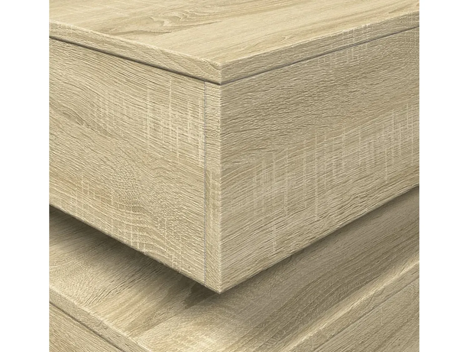 Mesa De Centro| Mesa de centro | Mesa de apoio com luzes LED 50x50x40 cm carvalho sonoma Castanho
