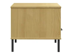 Mesa De Centro| Mesa de centro | Mesa de apoio c/ pernas de metal 85x50x45cm OSLO madeira Castanho