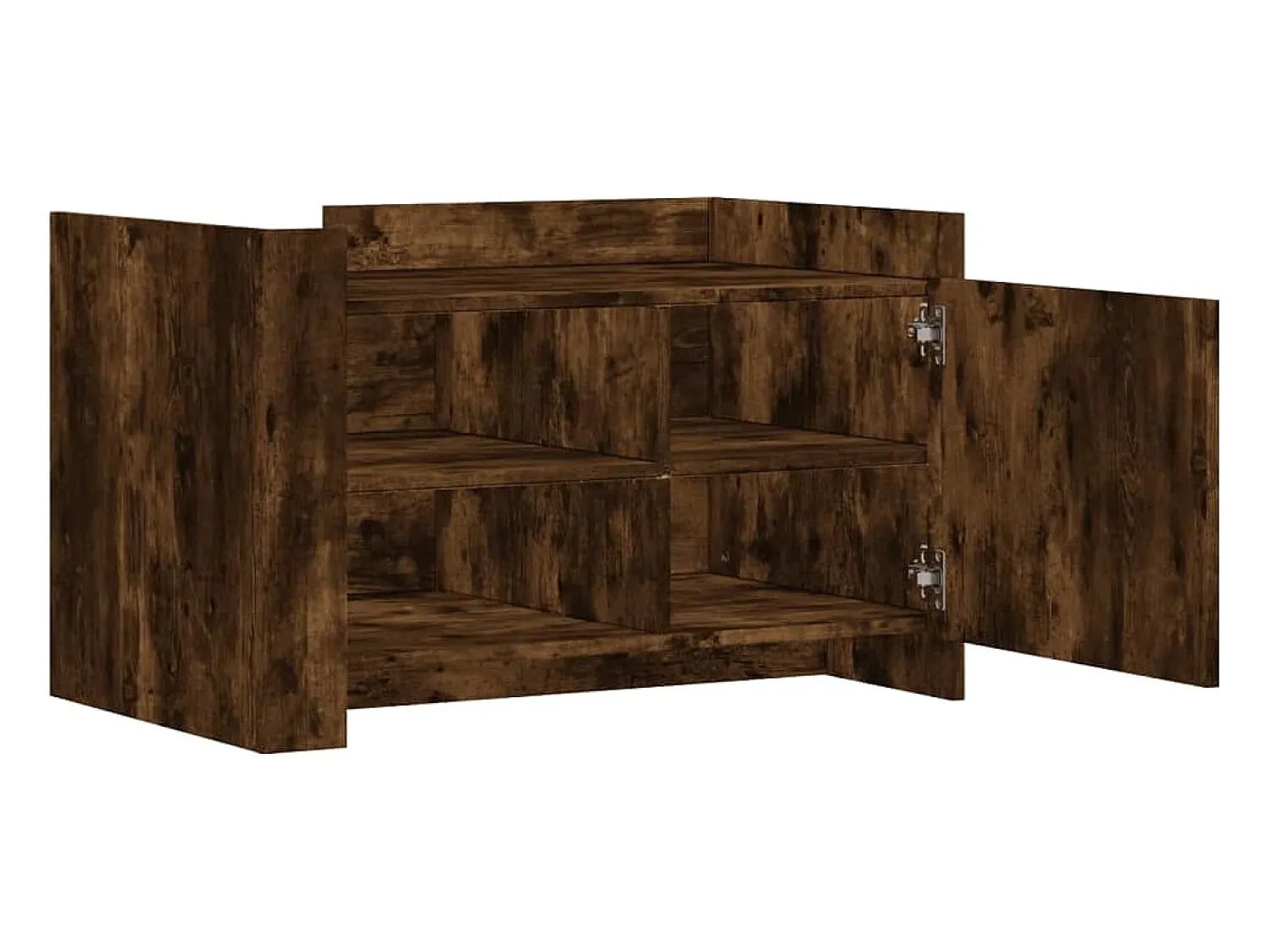 Mesa De Centro| Mesa de centro | Mesa de apoio 80x50x50 cm derivados de madeira carvalho fumado Castanho