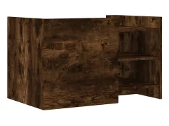 Mesa De Centro| Mesa de centro | Mesa de apoio 80x50x50 cm derivados de madeira carvalho fumado Castanho
