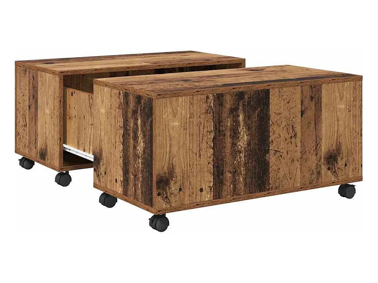 Clearance Mesa de centro | Mesa de apoio Madeira Antiga 75x75x38 cm Castanho
