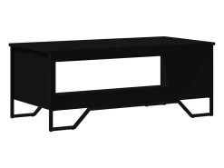 Mesa De Centro* Mesa de centro | Mesa de apoio 100x51x40 cm derivados de madeira Preto