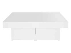 Mesa De Centro* Mesa de centro | Mesa de apoio 90x90x28 cm derivados de madeira Branco