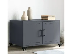 Mesa De Centro| Mesa de centro | Mesa de apoio | Mesa de café 68x50x43.5 cm aço antracite Preto