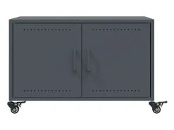 Mesa De Centro| Mesa de centro | Mesa de apoio | Mesa de café 68x50x43.5 cm aço antracite Preto