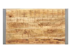 Mesa De Centro* Mesa de centro | Mesa de apoio | Mesa de café 110x60x40 cm madeira de mangueira áspera Cinzento