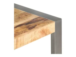 Mesa De Centro* Mesa de centro | Mesa de apoio | Mesa de café 110x60x40 cm madeira de mangueira áspera Cinzento