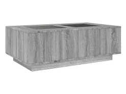 Hot Mesa de centro | Mesa de apoio luzes LED Infinity 116x69x40 cm sonoma Cinzento