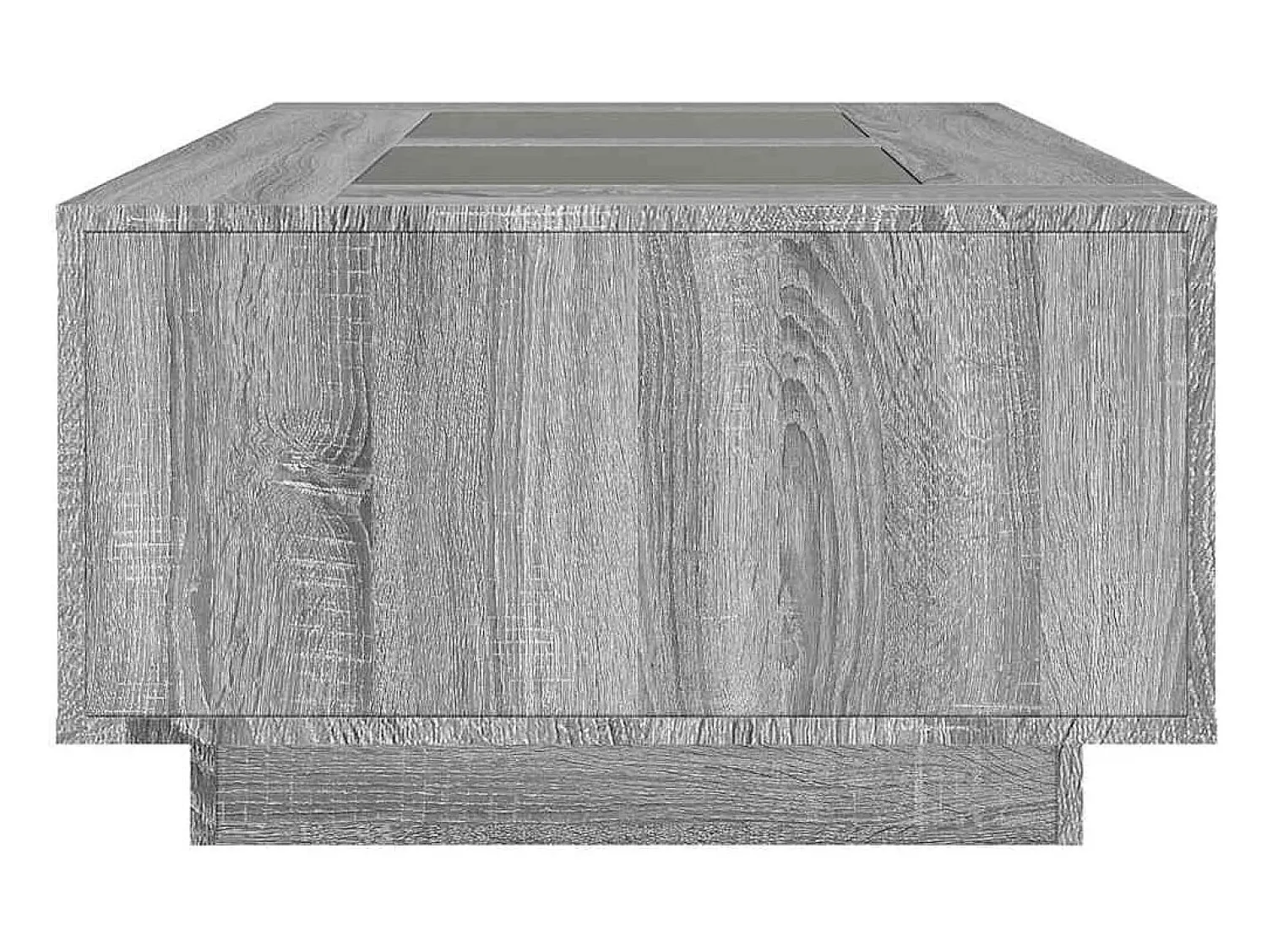 Hot Mesa de centro | Mesa de apoio luzes LED Infinity 116x69x40 cm sonoma Cinzento