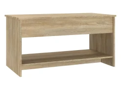 Mesa de centro | Mesa de apoio 102x50x52.5cm madeira processada carvalho sonoma^ Mesa De Centro