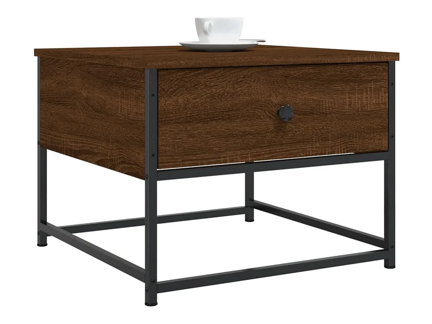 Mesa De Centro| Mesa de centro | Mesa de apoio 51x51x40 cm derivados de madeira carvalho Castanho