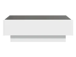 Mesa De Centro| Mesa de centro | Mesa de apoio c/ LEDs 90x50x30 cm derivados de madeira Branco