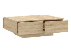 Mesa De Centro| Mesa de centro | Mesa de apoio 90x60x31 cm derivados de madeira carvalho sonoma Castanho