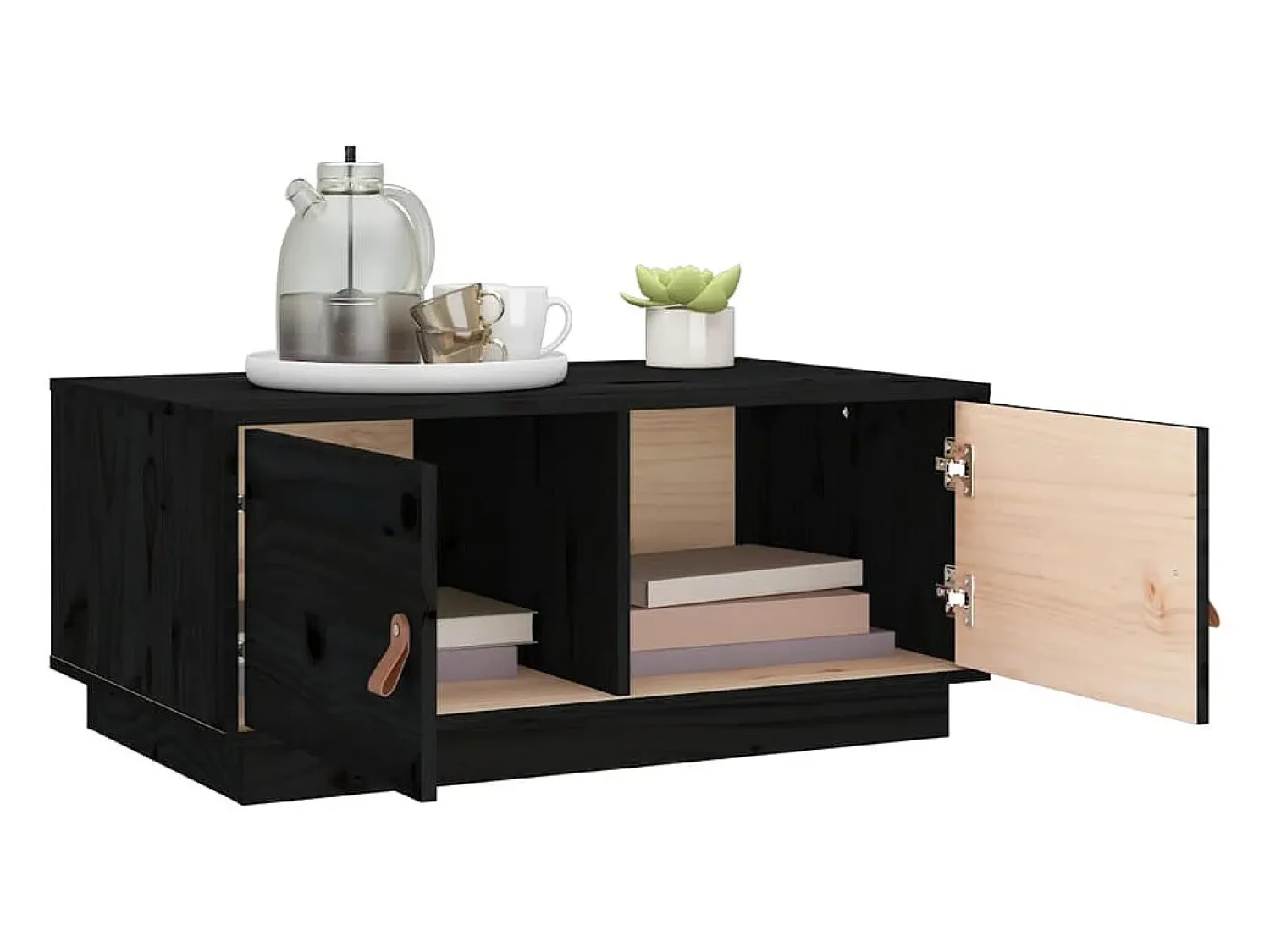 Mesa de centro | Mesa de apoio 80x50x35 cm pinho maciço^ Mesa De Centro