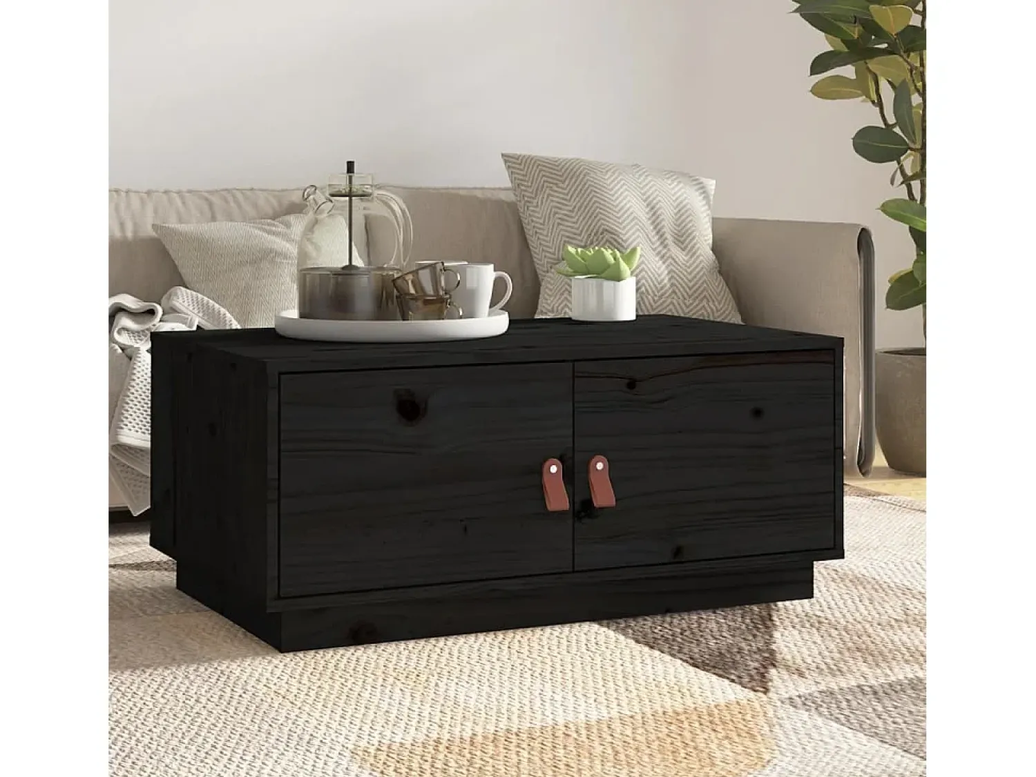 Mesa de centro | Mesa de apoio 80x50x35 cm pinho maciço^ Mesa De Centro