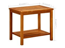 Mesa De Centro* Mesa de centro | Mesa de apoio | Mesa de café 50x35x45 cm madeira de acácia maciça Castanho