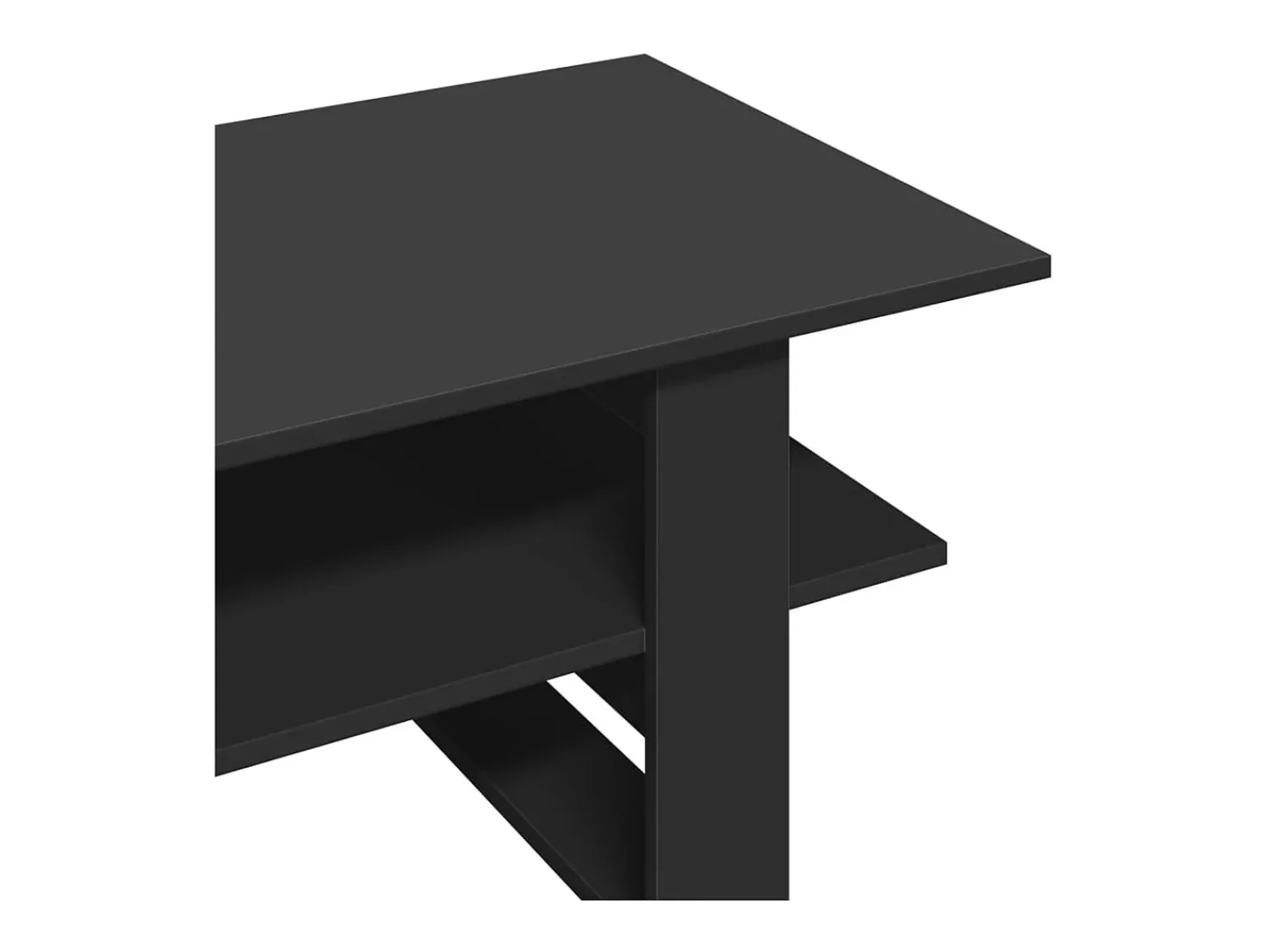 Mesa De Centro| Mesa de centro | Mesa de apoio 102x55x42 cm derivados de madeira Preto