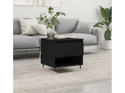 Mesa De Centro* Mesa de centro | Mesa de apoio | Mesa de café 50x46x50 derivados de madeira Preto