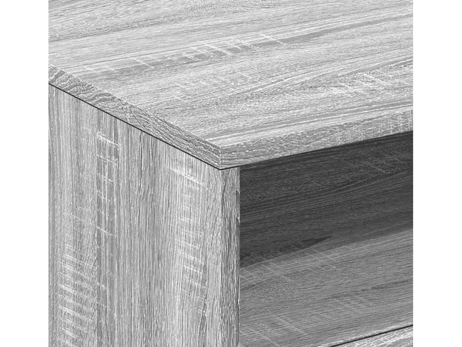 Mesa De Centro| Mesa de centro | Mesa de apoio com luzes LED 50x49x40 cm sonoma Cinzento