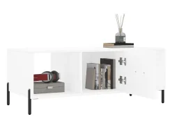 Best Mesa de centro | Mesa de apoio 102x50x40 cm madeira processada Branco