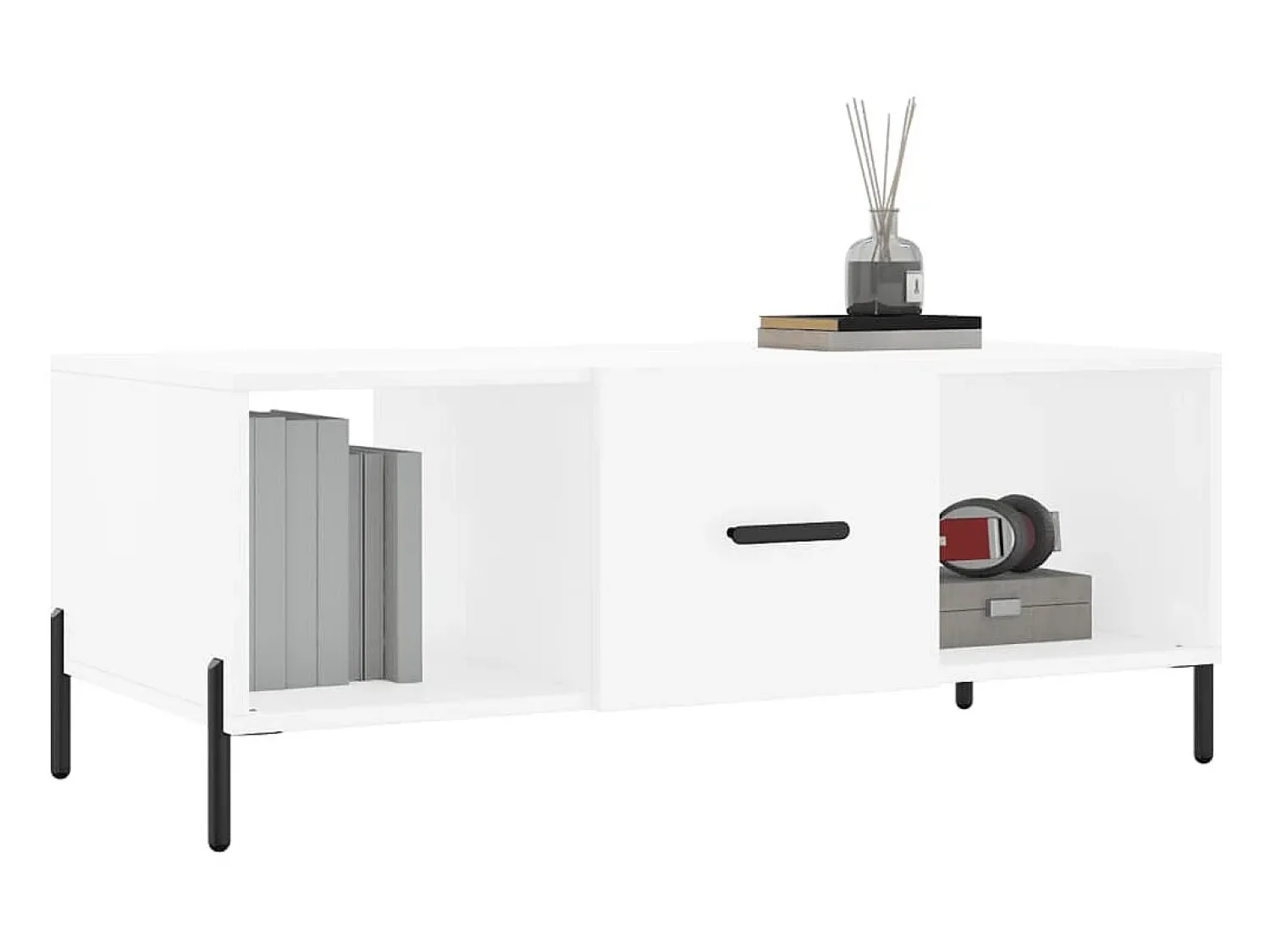 Best Mesa de centro | Mesa de apoio 102x50x40 cm madeira processada Branco