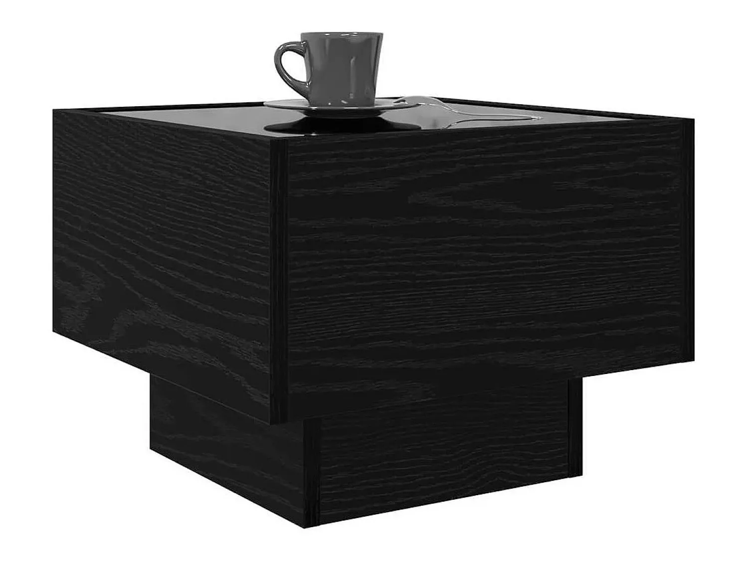 Mesa De Centro| Mesa de centro | Mesa de apoio Carvalho 40x40x30 cm Preto