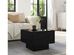 Mesa De Centro| Mesa de centro | Mesa de apoio Carvalho 40x40x30 cm Preto