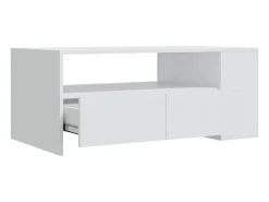 Mesa De Centro* Mesa de centro | Mesa de apoio 102x55x42 cm derivados de madeira Branco