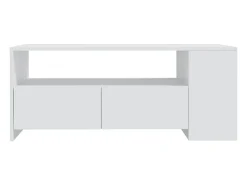 Mesa De Centro* Mesa de centro | Mesa de apoio 102x55x42 cm derivados de madeira Branco