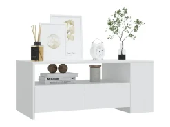 Mesa De Centro* Mesa de centro | Mesa de apoio 102x55x42 cm derivados de madeira Branco