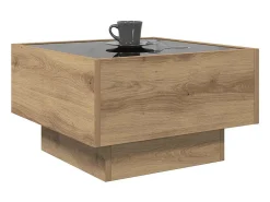 Mesa de centro | Mesa de apoio carvalho artisiano 50x50x30 cm^ Mesa De Centro