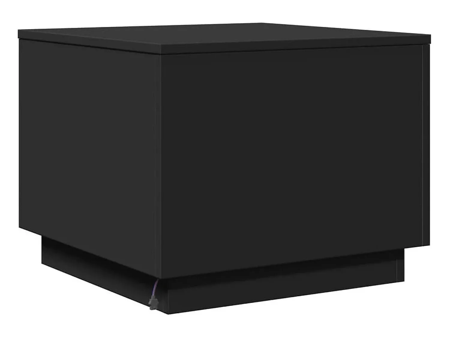 Mesa de centro | Mesa de apoio com luzes LED 50x50x40 cm^ Mesa De Centro
