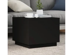 Mesa de centro | Mesa de apoio com luzes LED 50x50x40 cm^ Mesa De Centro
