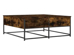 Mesa De Centro| Mesa de centro | Mesa de apoio 100x99x40 cm derivados madeira carvalho fumado Castanho