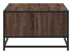 Mesa De Centro| Mesa de centro | Mesa de apoio 100x57x35 cm deriv. madeira/metal carvalho Castanho