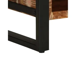Mesa De Centro* Mesa de centro | Mesa de apoio 90x50x36 cm madeira maciça recuperada Multicor