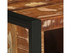 Mesa De Centro* Mesa de centro | Mesa de apoio 90x50x36 cm madeira maciça recuperada Multicor