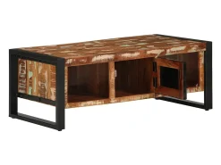 Mesa De Centro* Mesa de centro | Mesa de apoio 90x50x36 cm madeira maciça recuperada Multicor