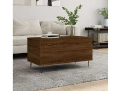 New Mesa de centro | Mesa de apoio 90x44.5x45 cm derivados madeira carvalho Castanho