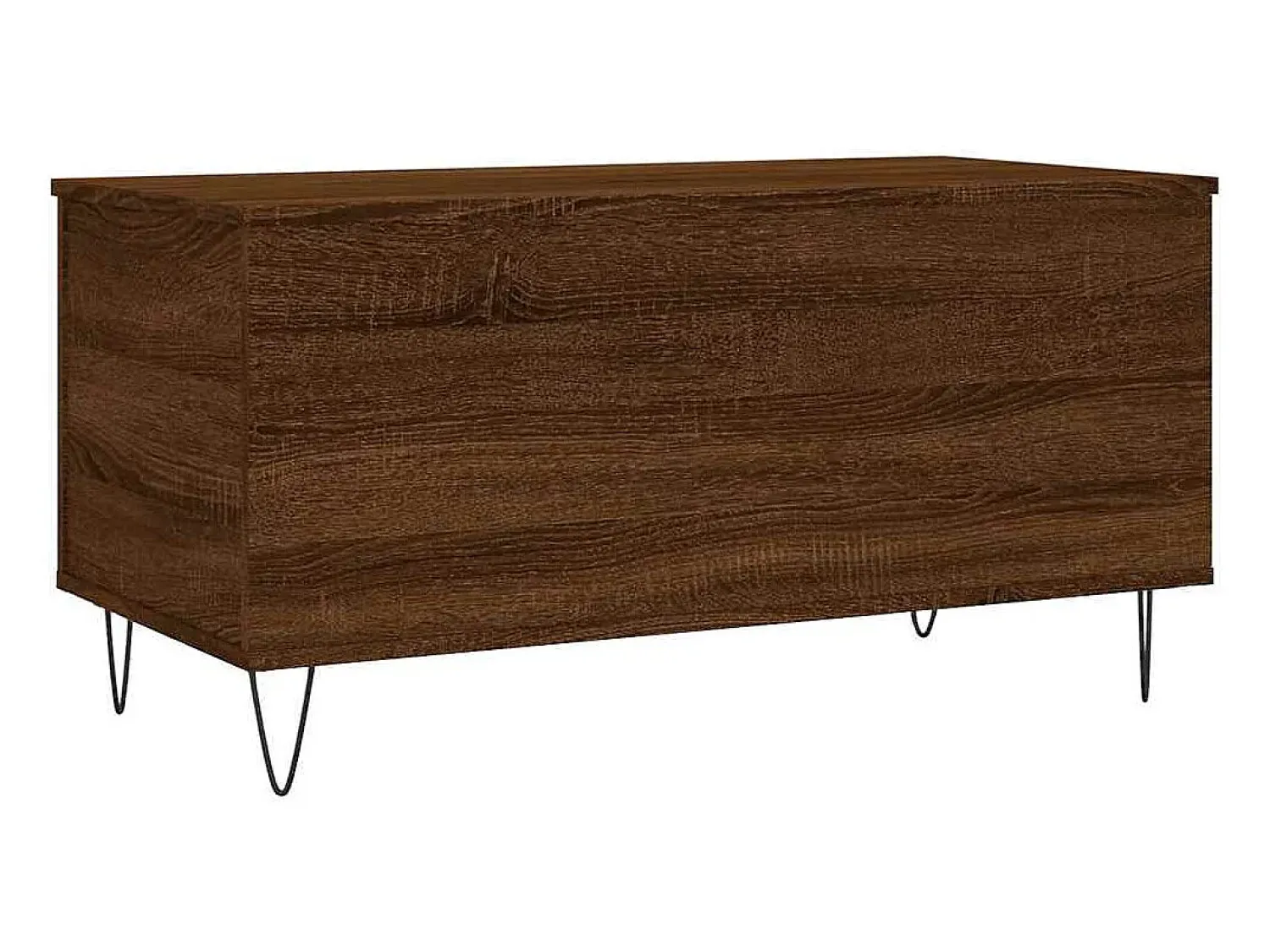 New Mesa de centro | Mesa de apoio 90x44.5x45 cm derivados madeira carvalho Castanho