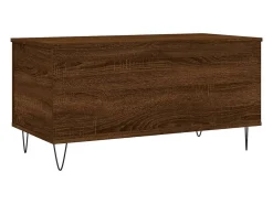 New Mesa de centro | Mesa de apoio 90x44.5x45 cm derivados madeira carvalho Castanho
