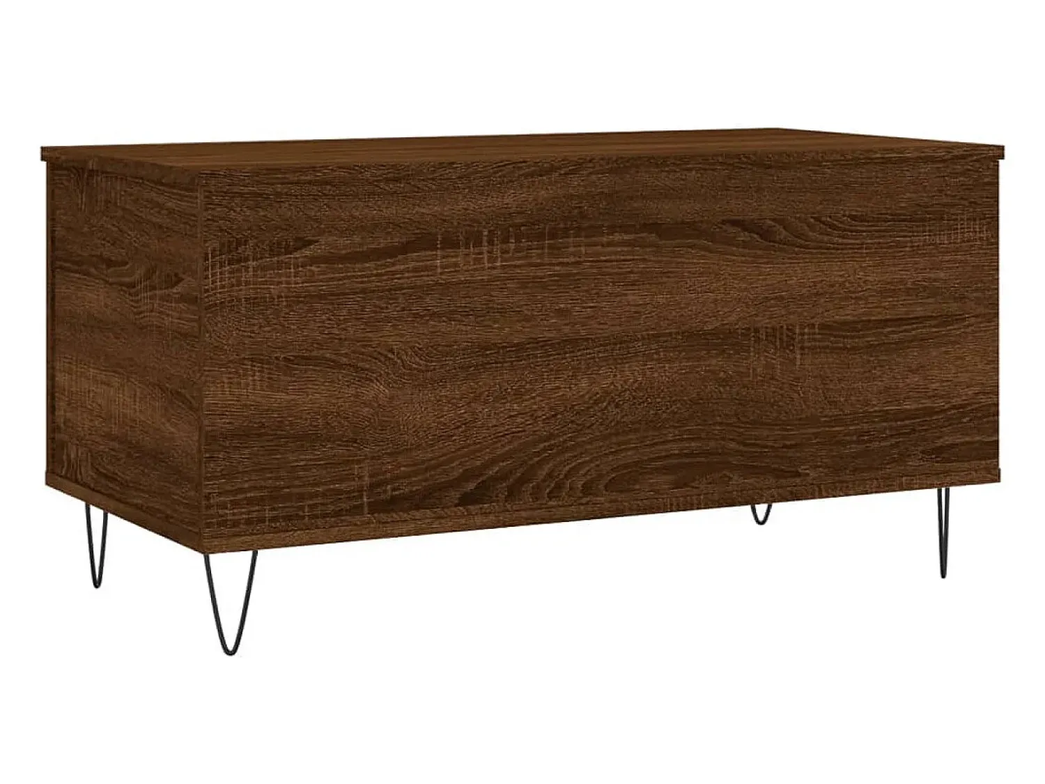 New Mesa de centro | Mesa de apoio 90x44.5x45 cm derivados madeira carvalho Castanho