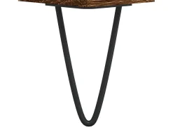 New Mesa de centro | Mesa de apoio 90x44.5x45 cm derivados madeira carvalho Castanho