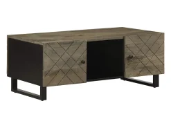 Mesa De Centro* Mesa de centro | Mesa de apoio 100x54x40 cm madeira de mangueira maciça Preto