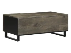 Mesa De Centro* Mesa de centro | Mesa de apoio 100x54x40 cm madeira de mangueira maciça Preto