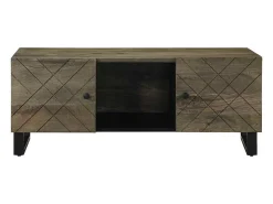 Mesa De Centro* Mesa de centro | Mesa de apoio 100x54x40 cm madeira de mangueira maciça Preto