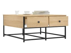 Mesa de centro | Mesa de apoio 80x80x40 cm derivados de madeira carvalho sonoma^ Mesa De Centro